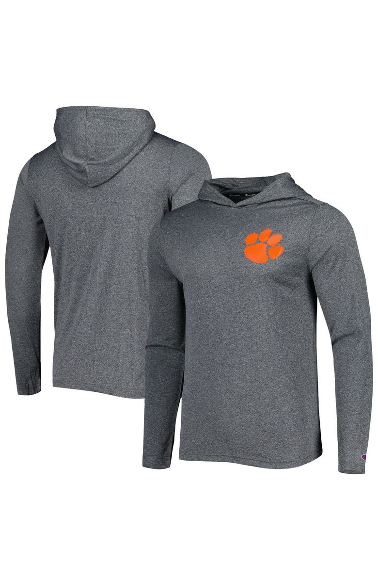 KNIGHTS APPAREL Men's Champion Gray Clemson Tigers Hoodie Long Sleeve T-Shirt, Main, color, 