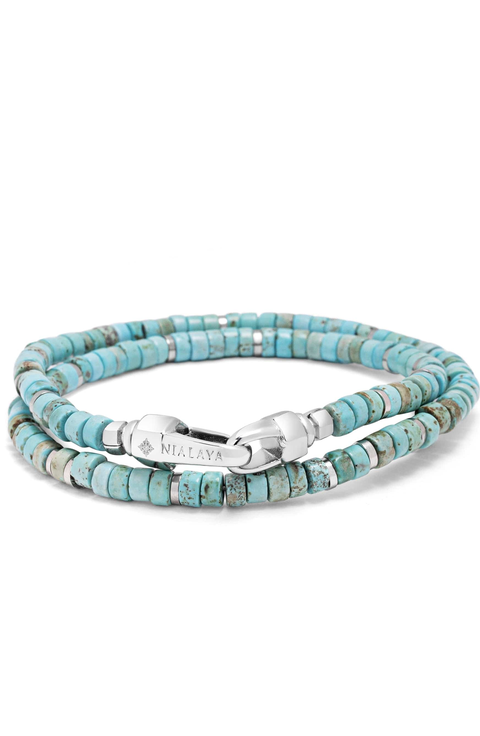 Turquoise Heishi Wrap Bracelet