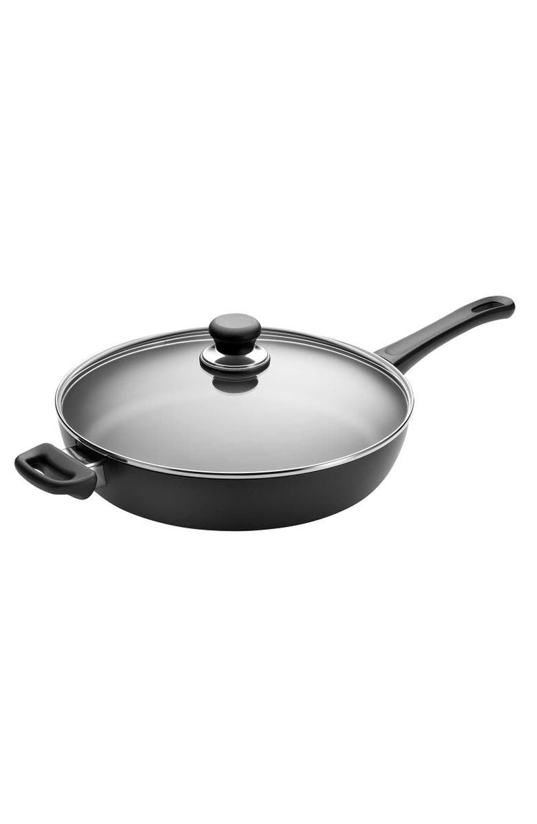 Scanpan Classic 12-1/2 Inch Saute Pan with Lid, Main, color, Black