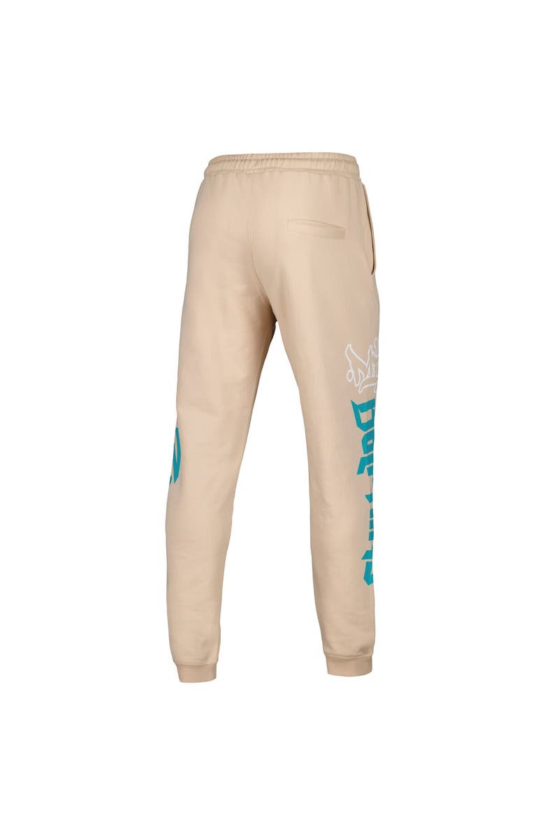 THE WILD COLLECTIVE Unisex The Wild Collective Cream Miami Dolphins Heavy Block Graphic Jogger Pants, Alternate, color, Cream