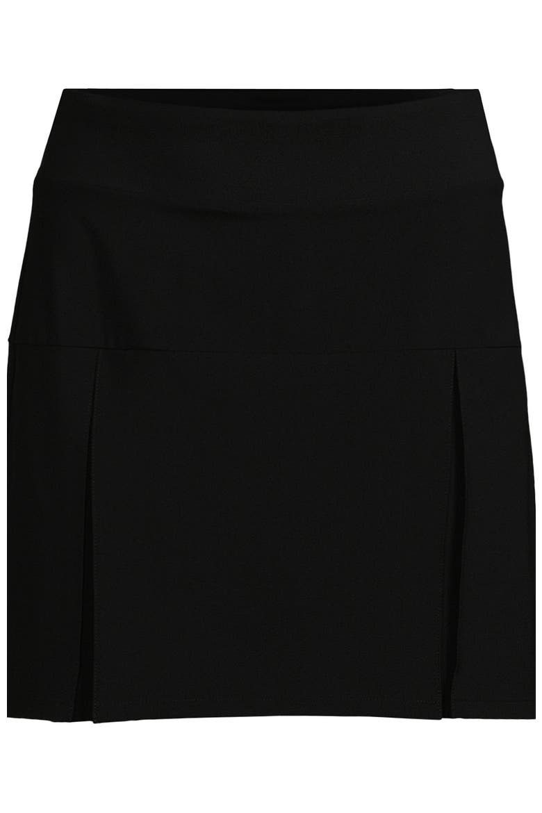 School Uniform  Performance Pleated Skort Above the Knee, Alternate, color, Black