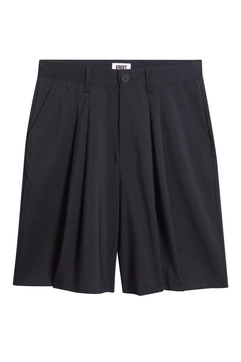 Pleated Shorts, Alternate, color, DARK NAVY