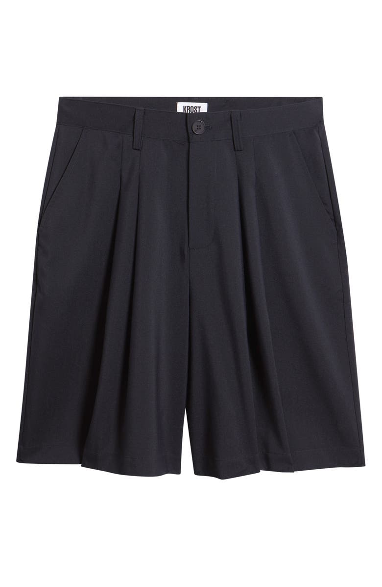 KROST Pleated Shorts, Main, color, Dark Navy