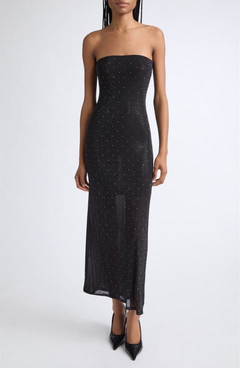 Delora Embellished Strapless Dress