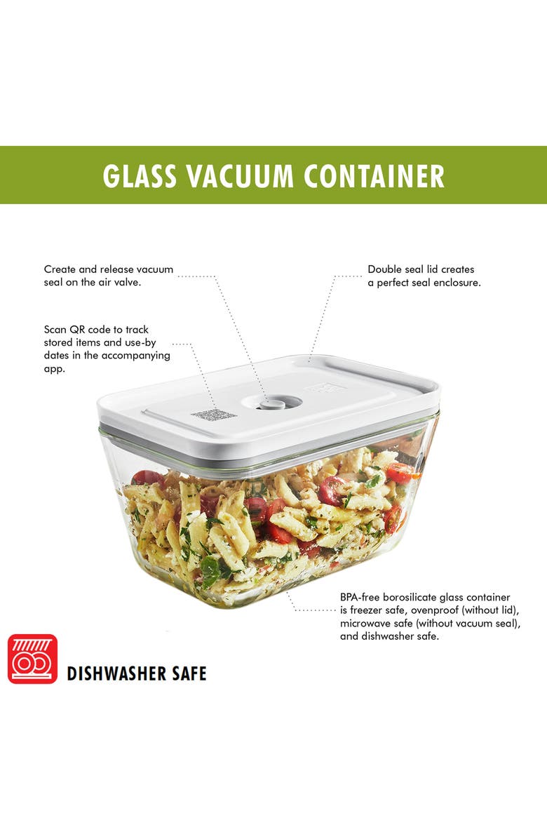 ZWILLING Fresh & Save 2-Piece Glass Container & Vacuum Pump Set, Alternate, color, Clear