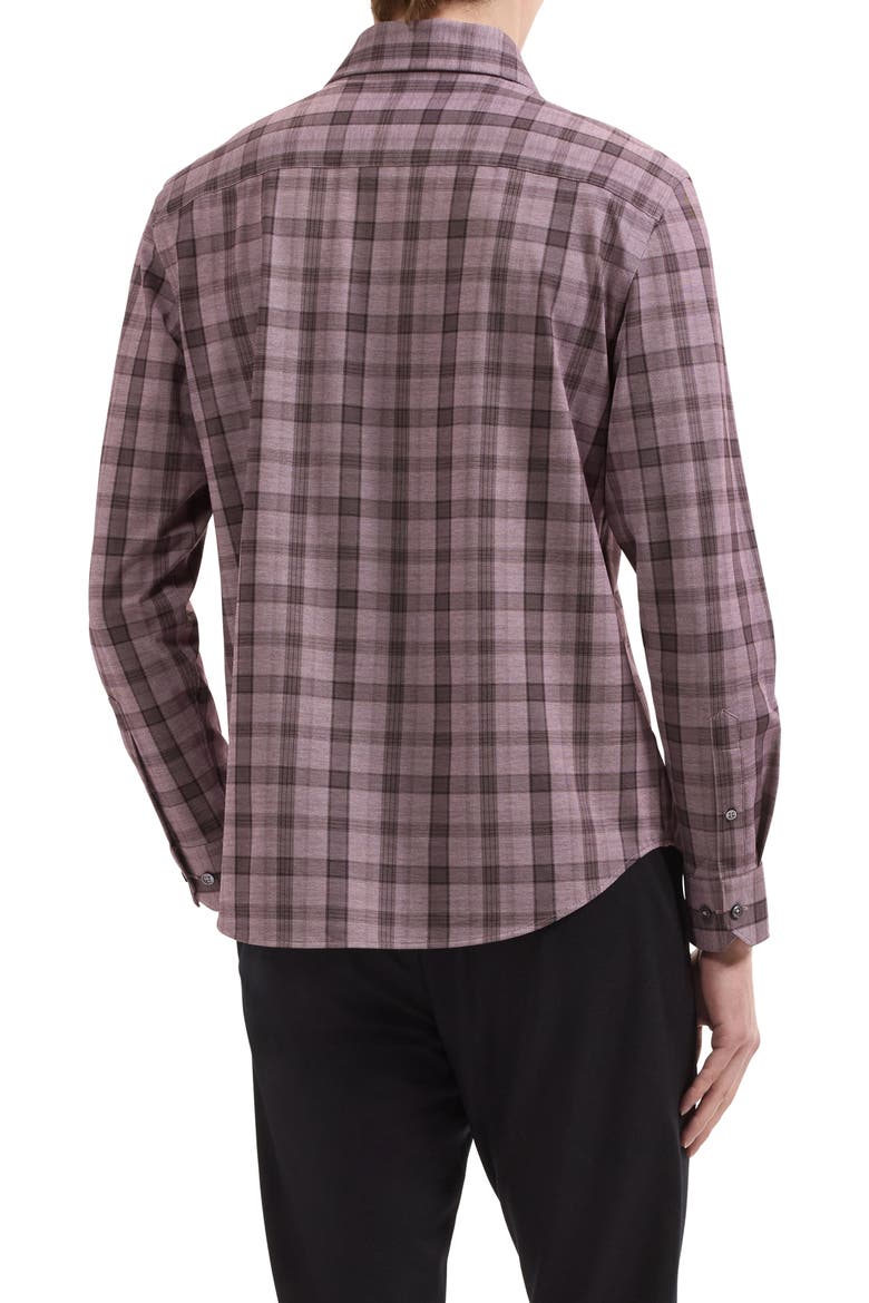 Devon OoohCotton® Plaid Button-Up Shirt, Alternate, color, BURGUNDY