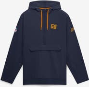 Nike Men's Nike Navy Green Bay Packers Sideline Broken Rules Alternate Anorak Half-Zip Hooded Jacket