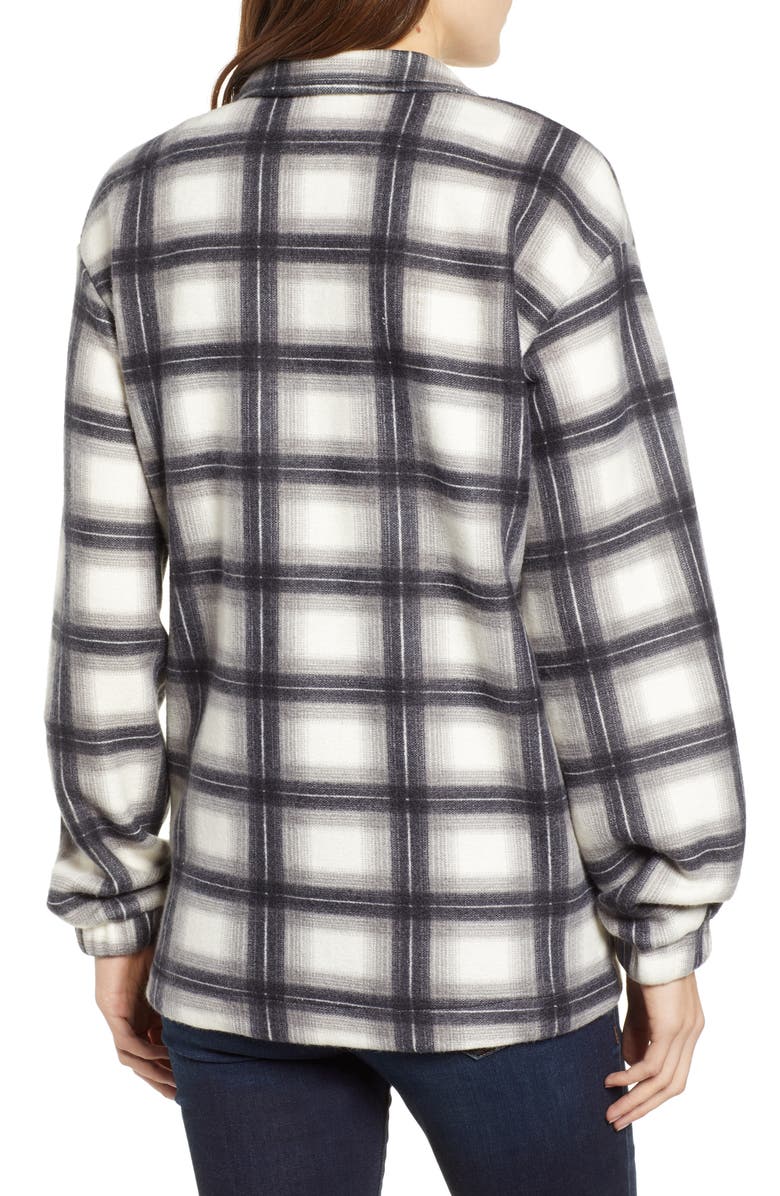 Love, Fire Plaid Shirt Jacket, Alternate, color, 