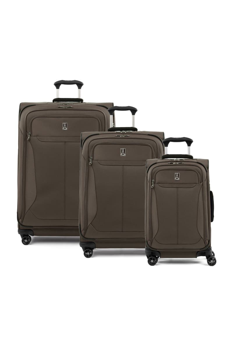 Tourlite Softside Expandable 3 Piece (21"/25"/29") Spinner Luggage Set, Main, color, Espresso