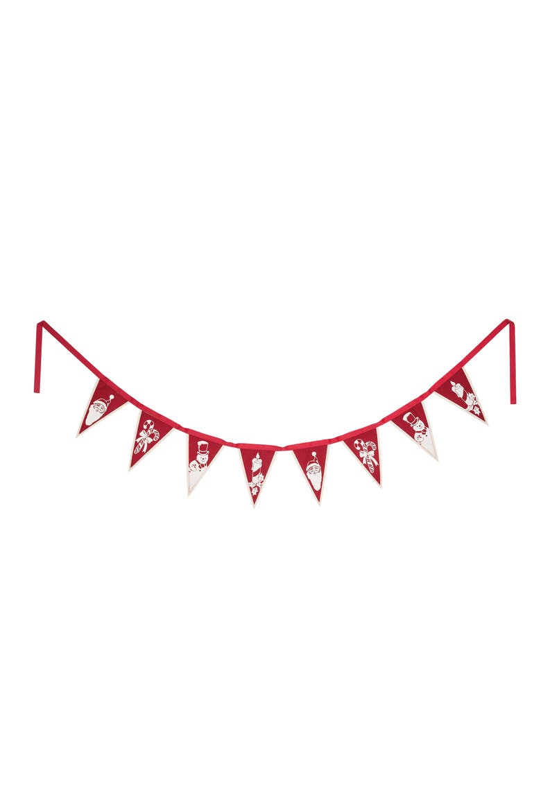 98" Vintage Christmas Banner, Main, color, Red