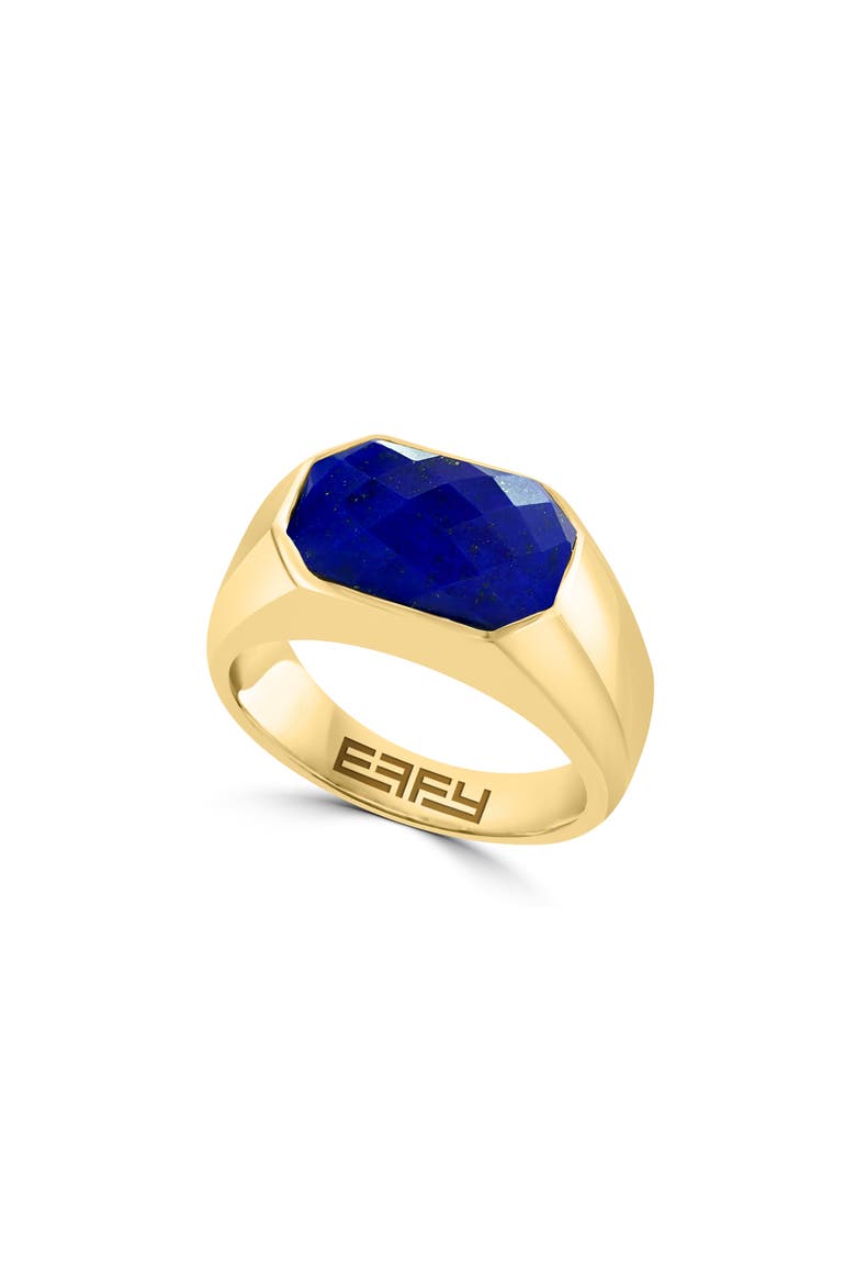 Men's Lapis Lazuli Signet Ring, Main, color, BLUE