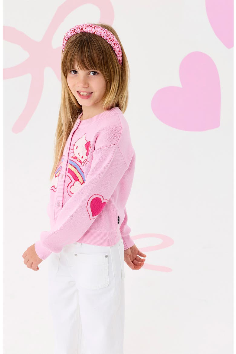 Kids' Hello Kitty Cardigan, Alternate, color, PASTEL PINK