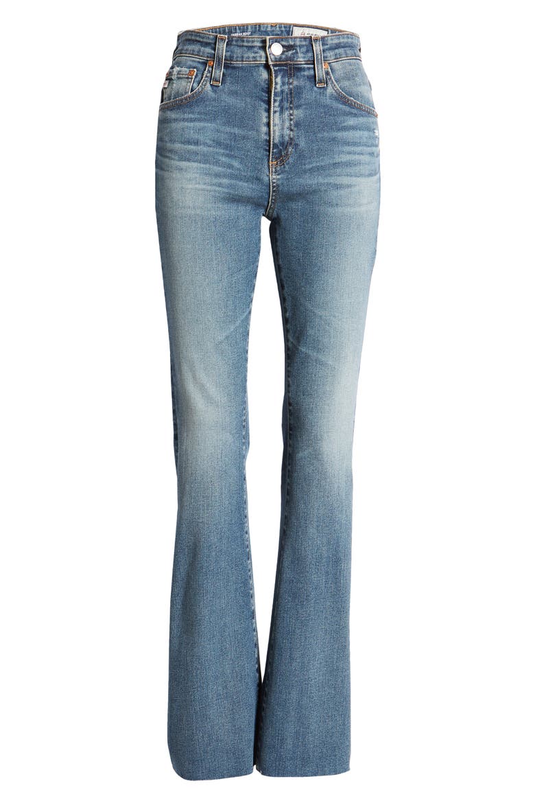 Farrah Fray Hem Bootcut Jeans, Alternate, color, 15 YEARS BRICKWALL
