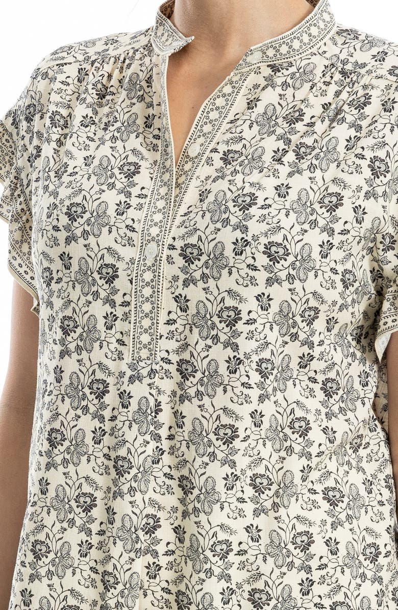 MAX STUDIO Patterned Top, Alternate, color, Ivry/ Blk Vntg Stencil