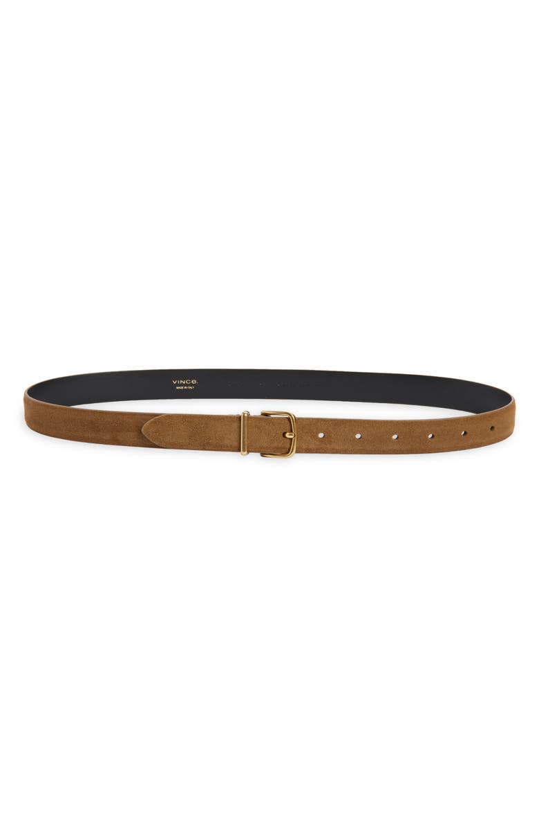 Vince Suede Belt, Main, color, Elmwood