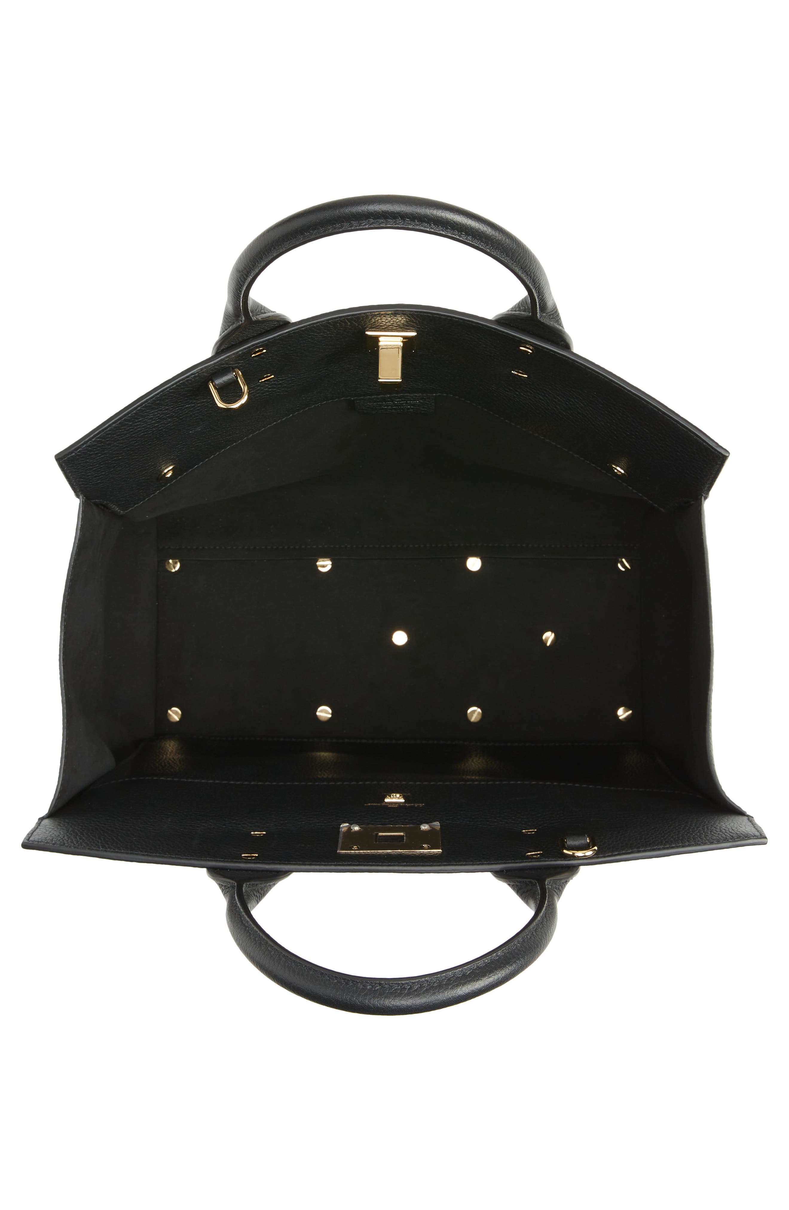 FERRAGAMO The Studio Soft Large Leather Top-Handle Bag, Alternate, color, 