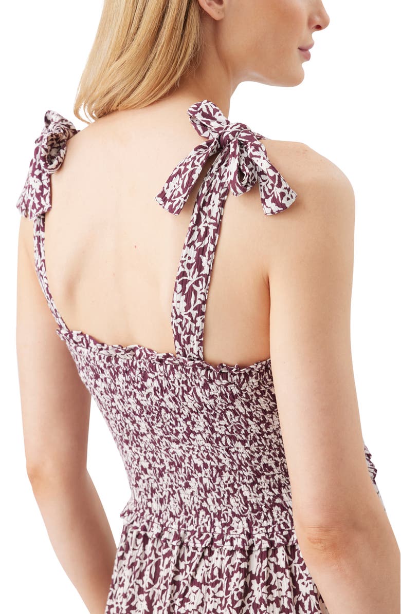 Ripe Maternity Dana Shirred Dress, Alternate, color, Maroon / White