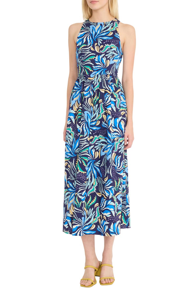 Sleeveless Fit & Flare Maxi Dress, Alternate, color, NAVY/ BLUE