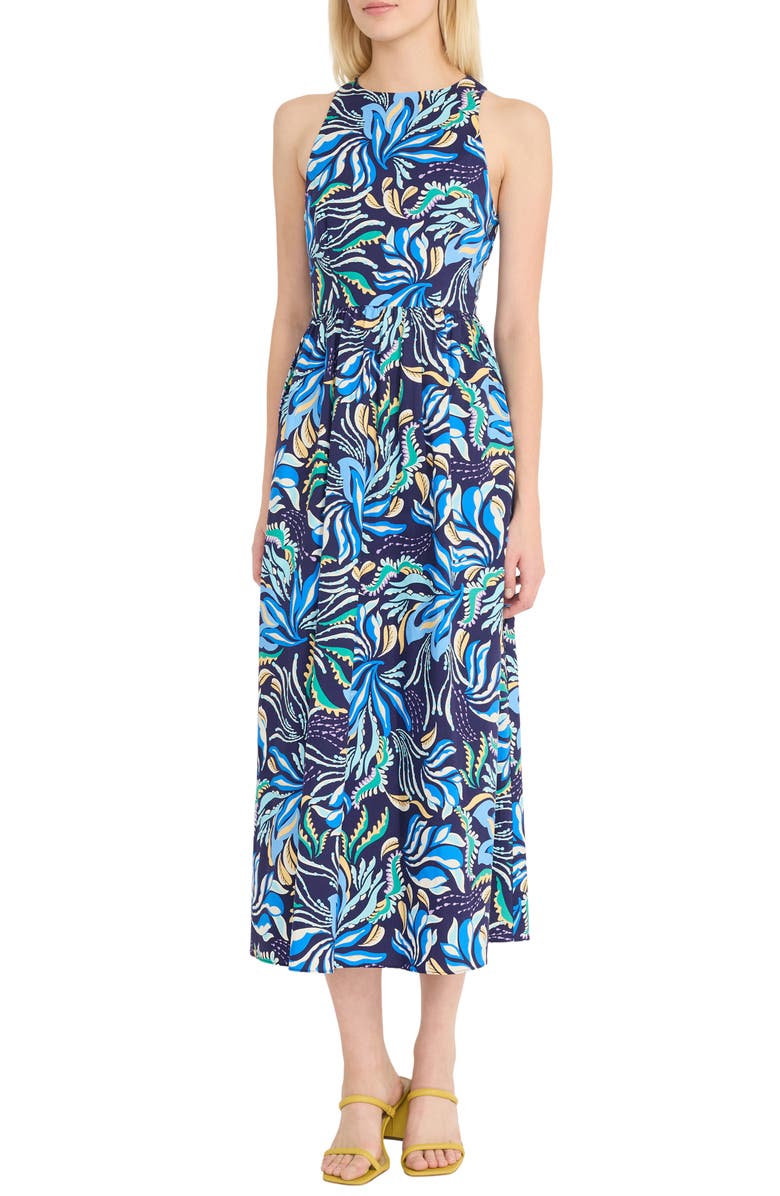 Donna Morgan Sleeveless Fit & Flare Maxi Dress, Alternate, color, Navy/ Blue