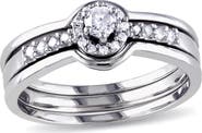 Julianna B. Diamond Halo 3-Piece Bridal Ring Set