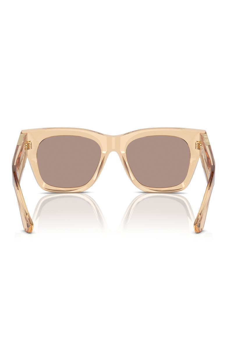 52mm Square Sunglasses, Alternate, color, BROWN