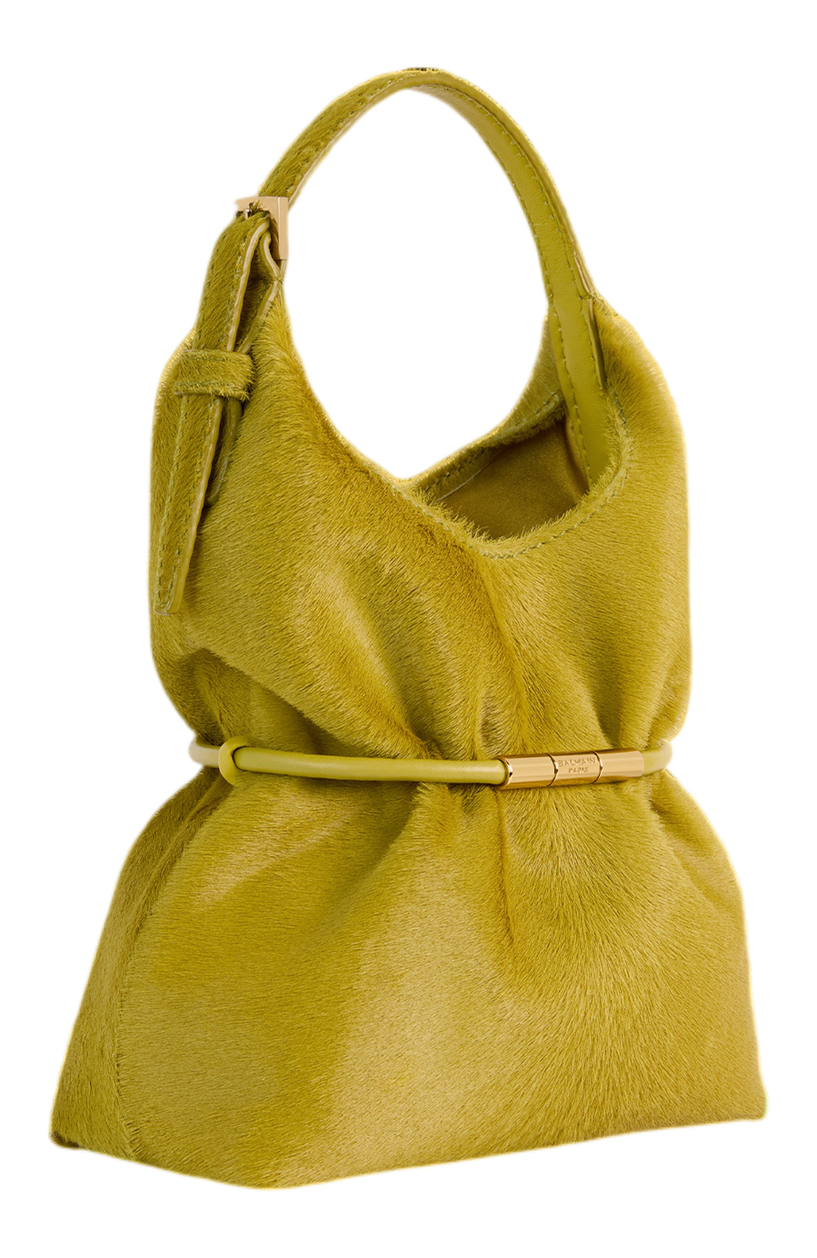 Sphynx Mini Bag in Pony-Effect Leather, Alternate, color, yellow
