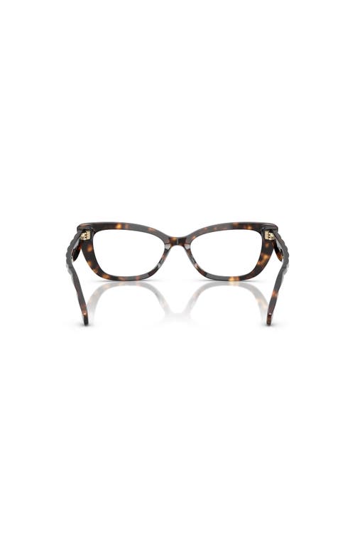Tory Burch 52mm Cat Eye Optical Glasses In Brown