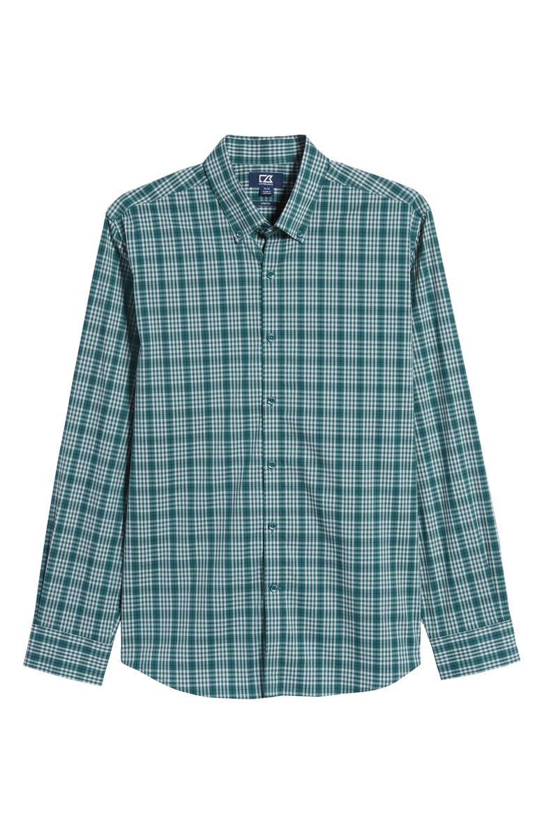 Cutter & Buck Soar Classic Fit Plaid Performance Button-Down Shirt, Alternate, color, 
