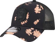 New Era Men's New Era Black Cleveland Browns Bleached A-Frame 9FORTY Trucker Adjustable Hat