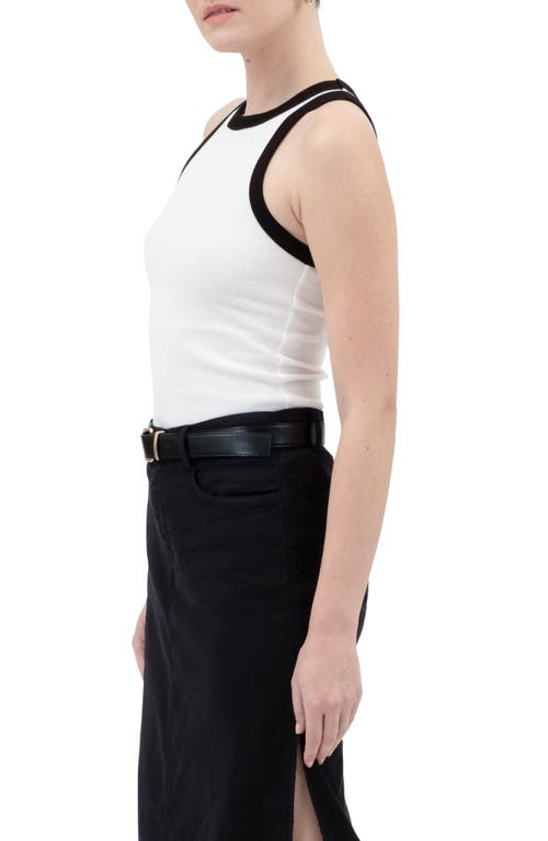 BLU PEPPER BLU PEPPER CONTRAST TRIM RACERBACK TANK