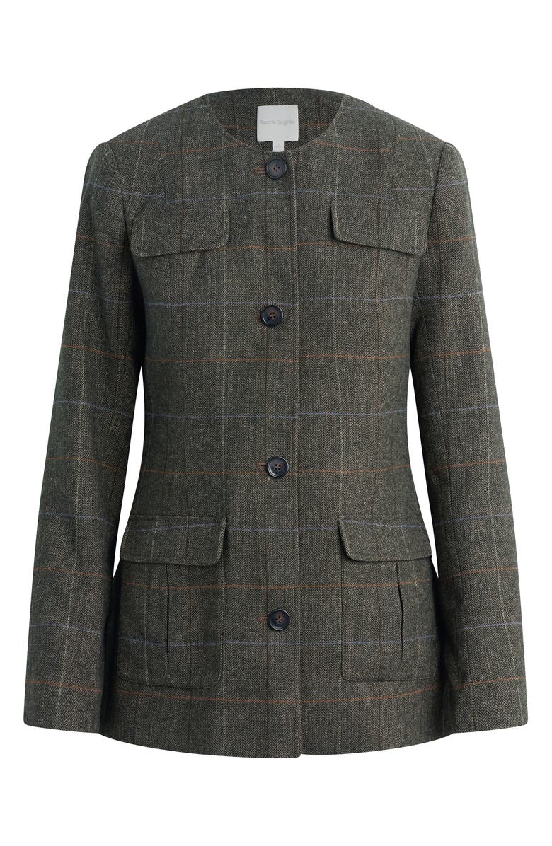 Favorite Daughter The Spencer Jacket, Alternate, color, Mocha Plaid