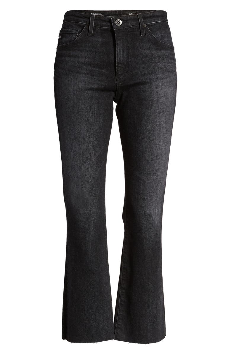 AG Jodi Mid Rise Raw Hem Crop Flare Jeans, Alternate, color, Holloway