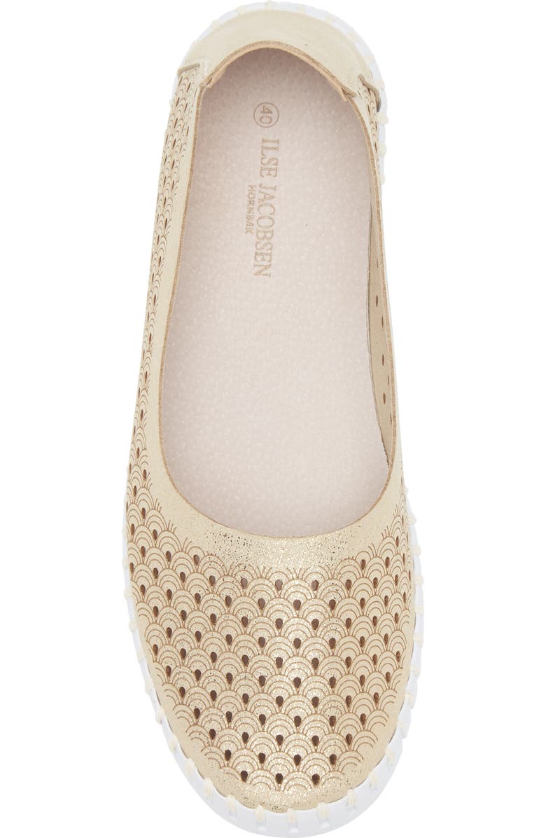 Ilse Jacobsen Tulipu Perforated Slip-On Sneaker, Alternate, color, Platin