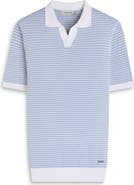 Bugatchi Johnny Collar Stripe Sweater