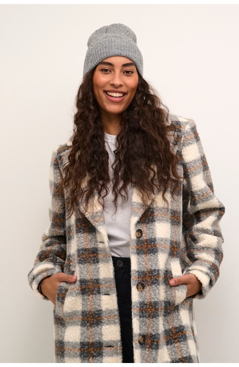 Kaffe Getty Beanie, Main, color, Grey Melange