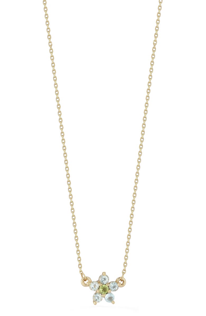 Ember Fine Jewelry Flower Pendant Necklace, Main, color, Gold