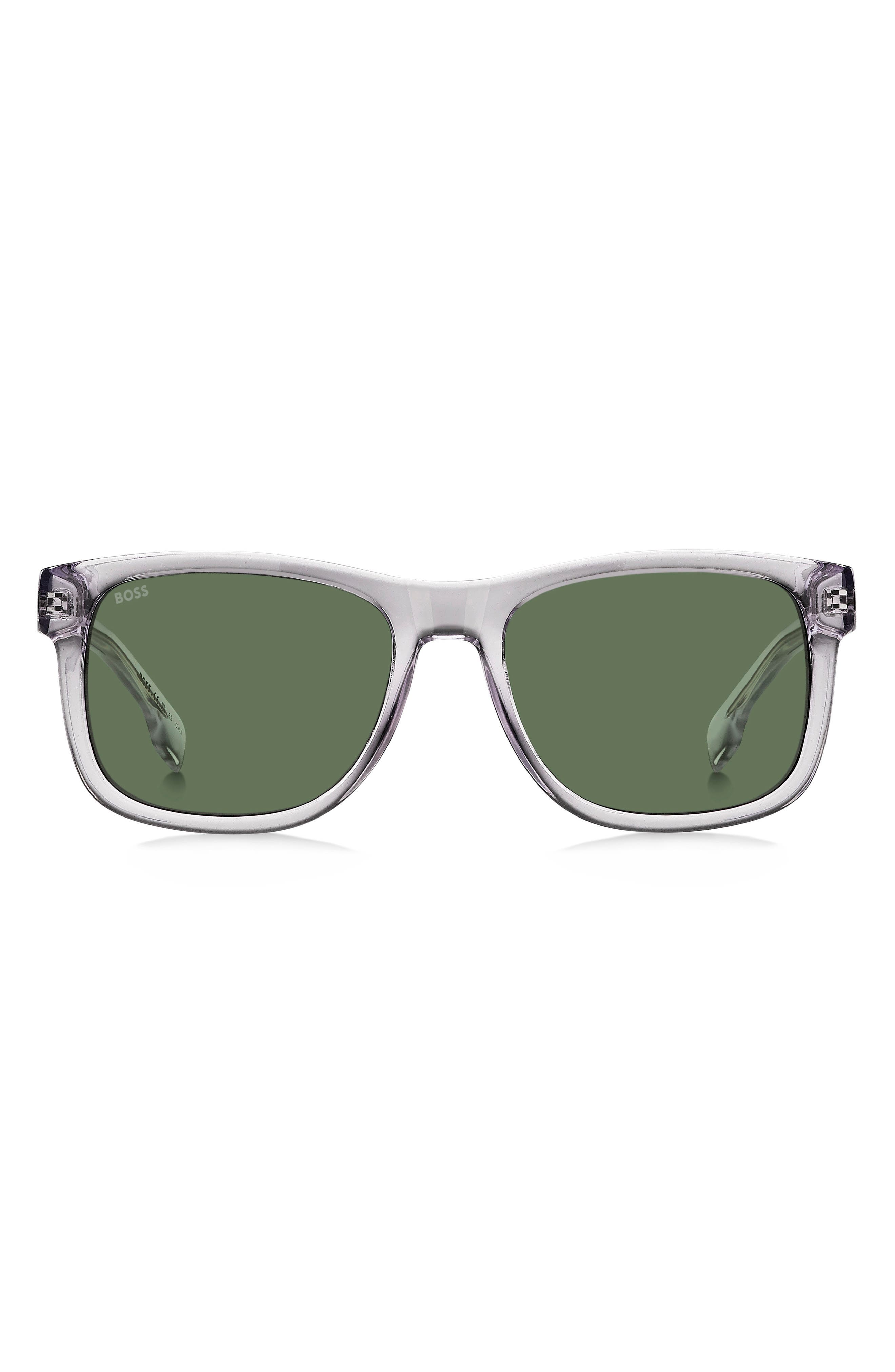 1568 55mm Polarized Gradient Rectangular Sunglasses