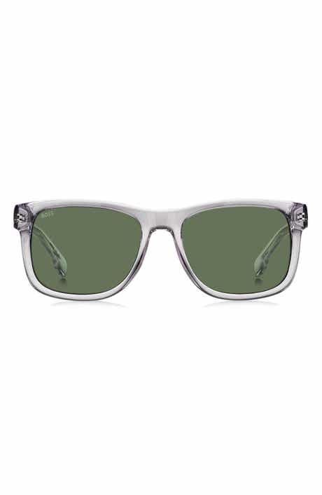 1568 55mm Polarized Gradient Rectangular Sunglasses