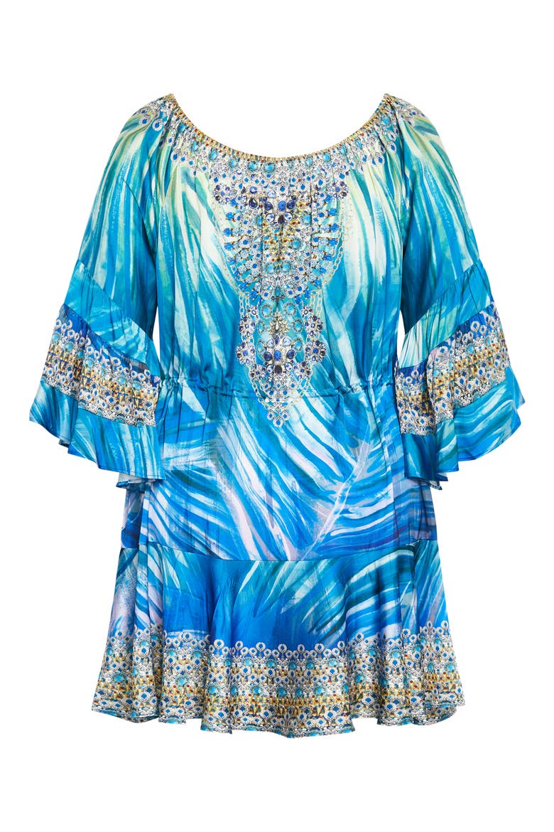 Summer Nights Off the Shoulder Minidress, Alternate, color, AFTERGLOW