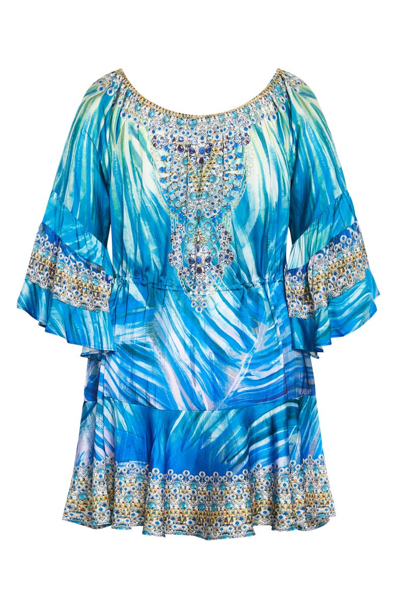 City Chic Summer Nights Off the Shoulder Minidress, Alternate, color, Afterglow
