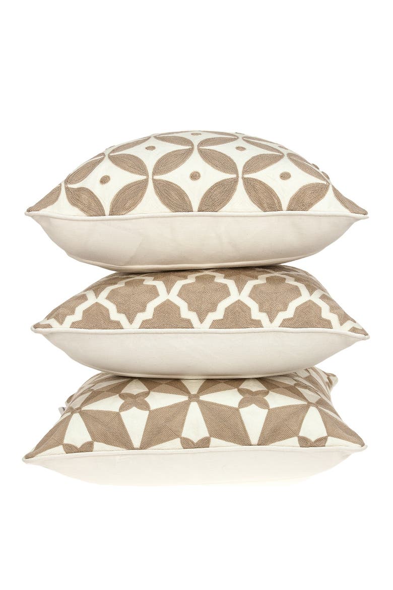 Canita Transitional Pillow - 20" x 20" - Beige, Alternate, color, BEIGE