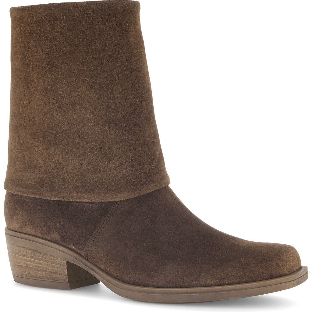 Gabor Foldover Shaft Bootie In Brown