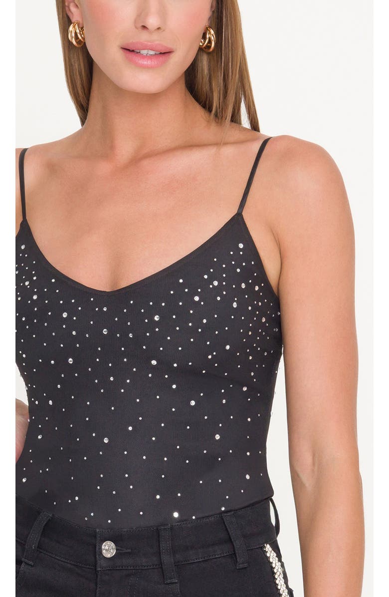 Generation Love Agnes Crystal Bodysuit, Alternate, color, Black