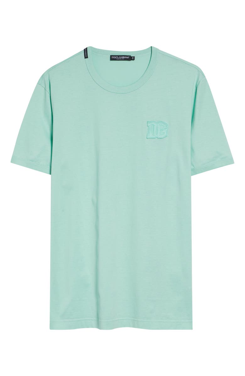 Dolce&Gabbana Logo Cotton Jersey T-Shirt, Main, color, V0234 Verde Acqua