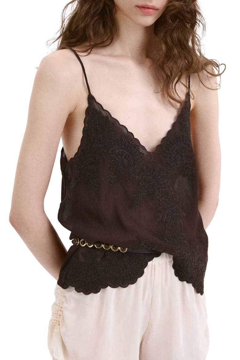 Lace Camisole, Main, color, BROWN