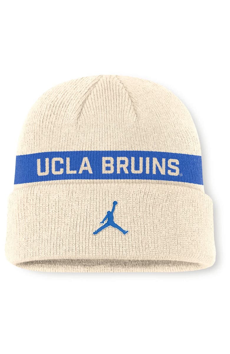Jordan Brand Men's Jordan Brand Natural UCLA Bruins Peak Primetime Utility Cuffed Knit Hat, Alternate, color, Natural