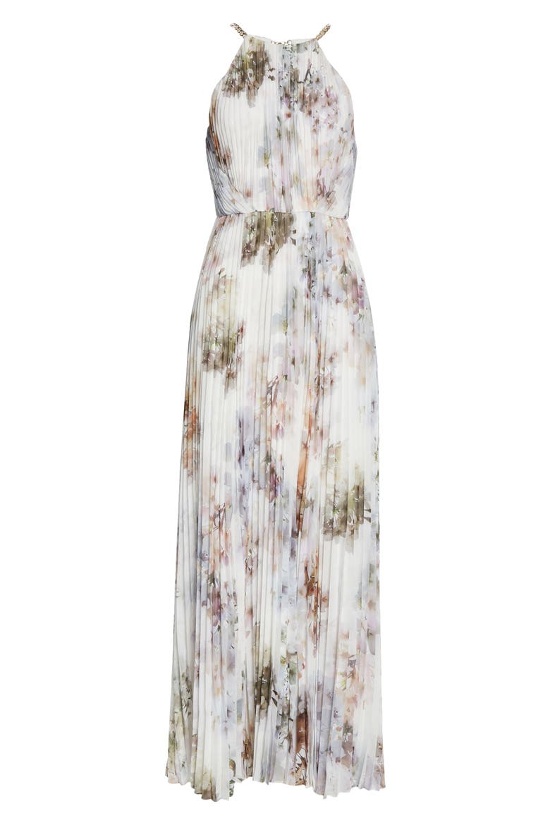 Ammaria Sleeveless Pleated Dress, Alternate, color, WHITE