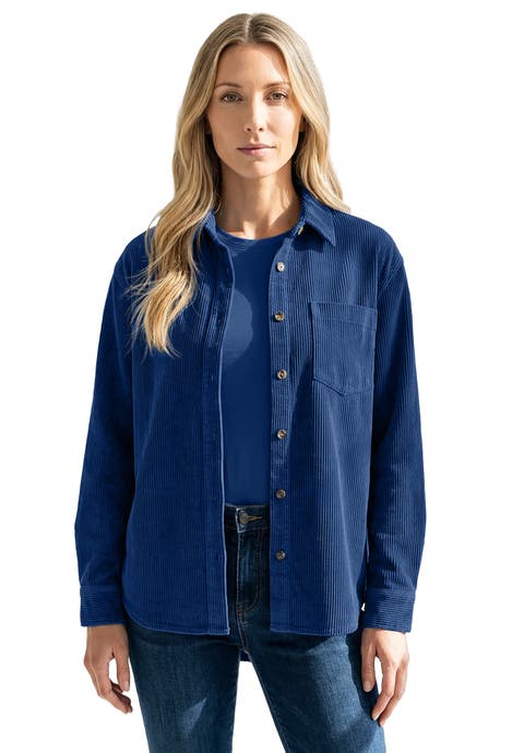 Corduroy Button Front Shirt