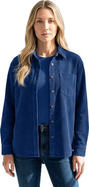 Roaman's Corduroy Button Front Shirt