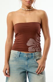 PacSun Hibiscus Tube Top